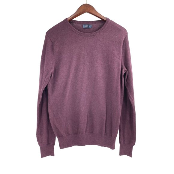 J.Crew Factory Mens Small Merino Wool Cotton Blend Sweater Crewneck Knit Purple - Picture 1 of 8